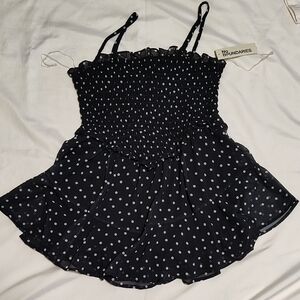 No Boundaries Black and White Polka Dot Camisole